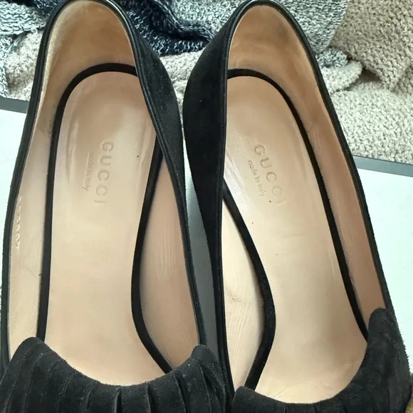 Gucci GG Marmont fringe loafers pump 7 - Picture 6 of 9